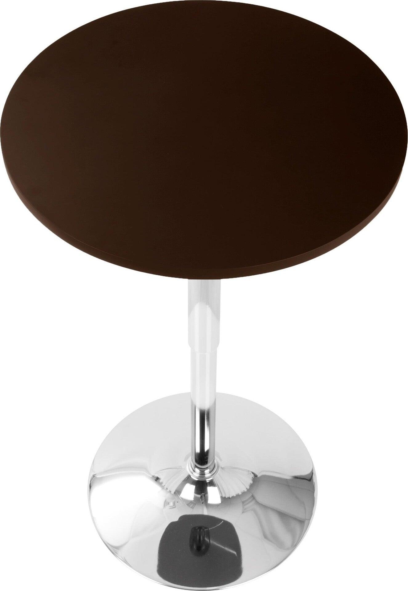 Lumisource Bar Tables - Adjustable Contemporary Bar Table in Brown