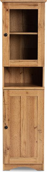 Wholesale Interiors Buffets & Sideboards - Lauren Modern and Contemporary Oak Brown Finished Wood Buffet and Hutch Kitchen Cabinet