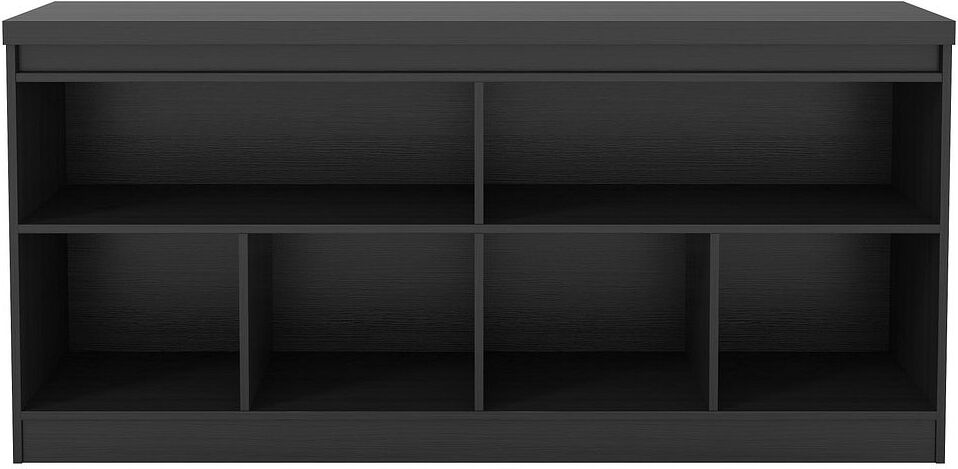 Manhattan Comfort Buffets & Sideboards - Viennese 62.99 in. 6- Shelf Buffet Cabinet with Mirrors in Black Matte