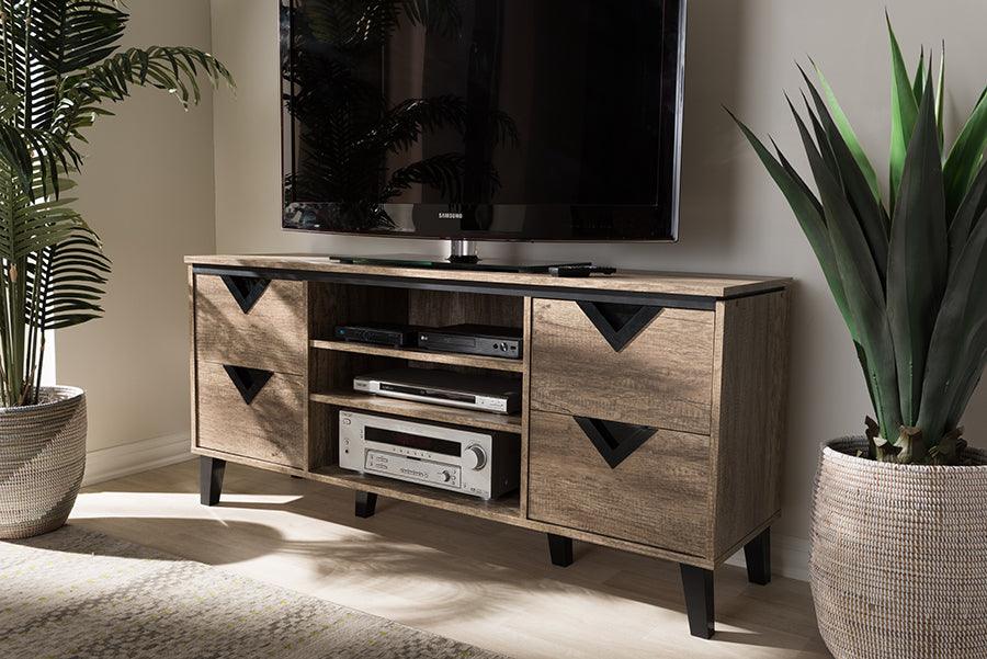 Wholesale Interiors TV & Media Units - Beacon Modern and Contemporary Light Brown Wood 55-Inch TV Stand Light Brown