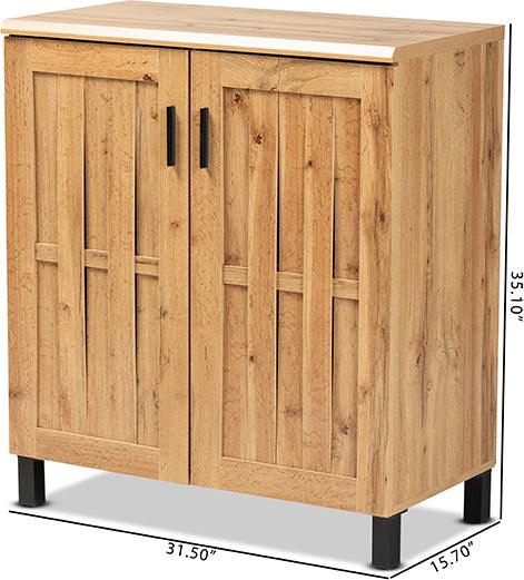 Wholesale Interiors Cabinets & Wardrobes - Excel Modern and Contemporary Oak Brown Finished Wood 2-Door Storage Cabinet
