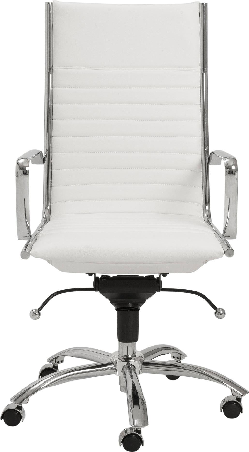 Euro Style Task Chairs - Dirk High Back Office Chair White