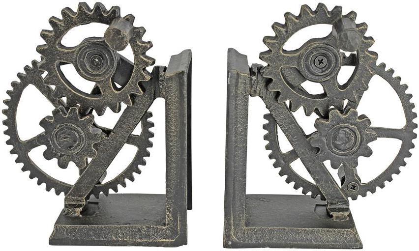 Design Toscano For Him - Industrial Gear Iron Bookends