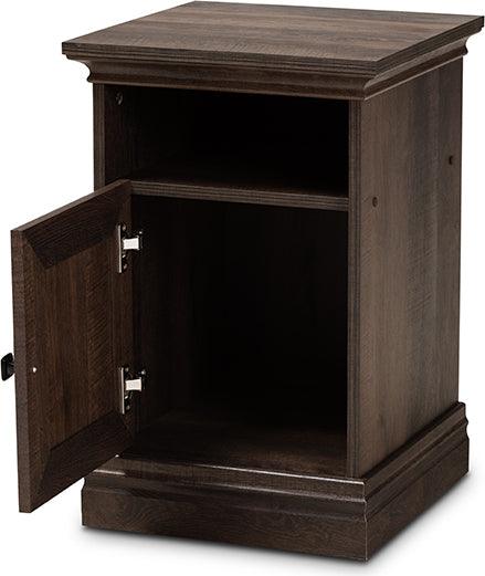 Wholesale Interiors Nightstands & Side Tables - Nolan 1 Drawer Nightstand Brown & Black