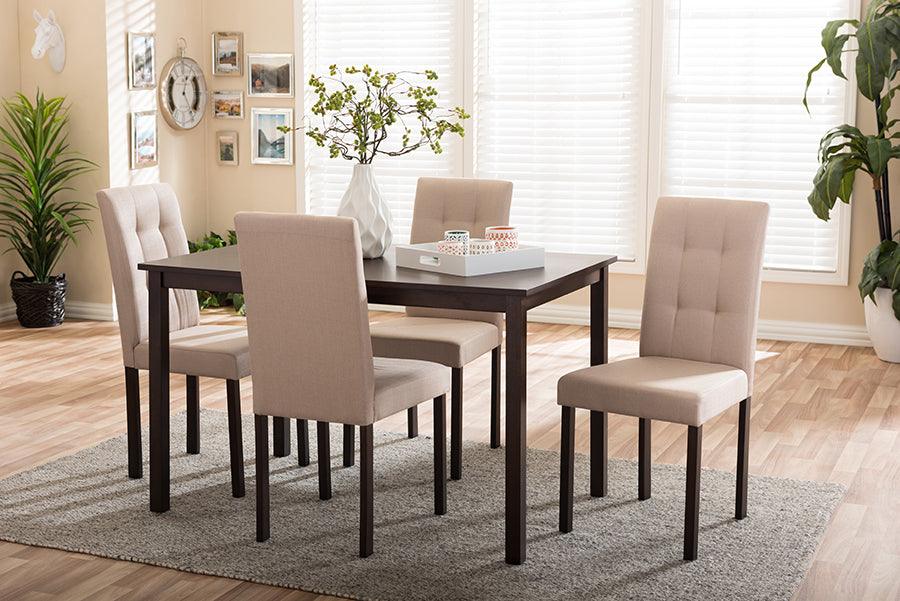Baxton studio andrew 5 piece dining table set clearance