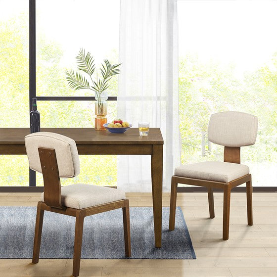 Tan upholstered online dining chairs