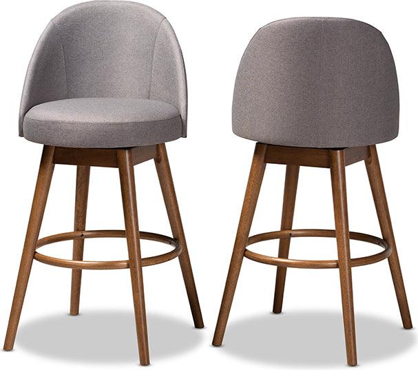 Wholesale Interiors Barstools - Carra Bar Stool Gray (Set of 2)