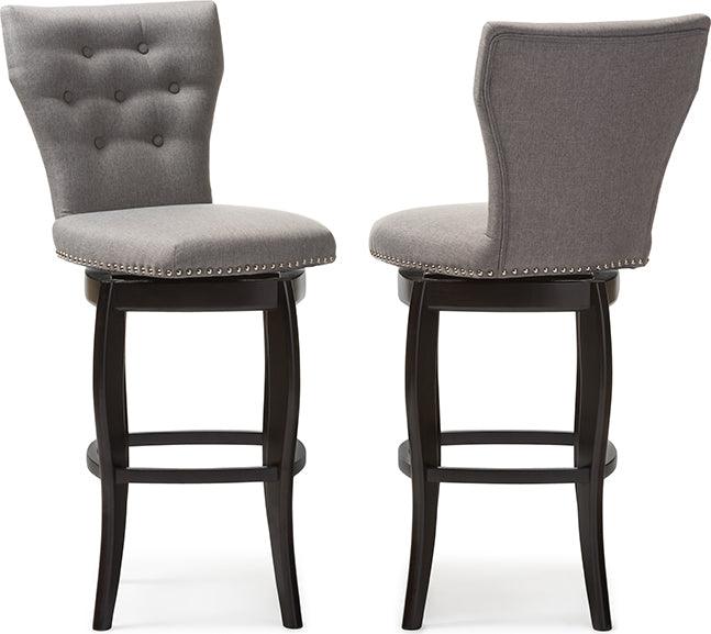 Wholesale Interiors Barstools - Leonice Bar Stool Gray (Set of 2)