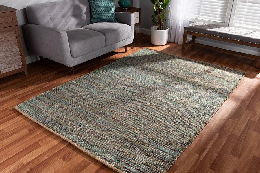Wholesale Interiors Indoor Rugs - Michigan Modern and Contemporary Blue Handwoven Hemp Blend Area Rug