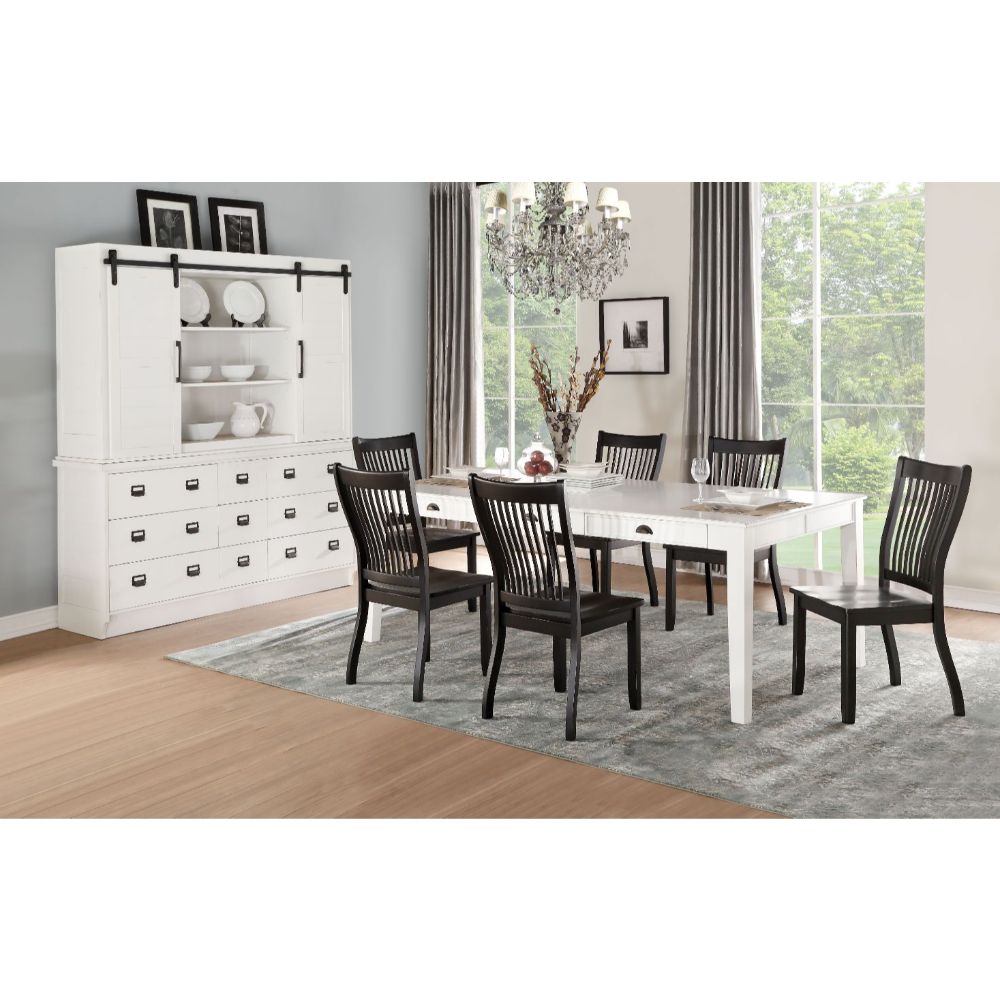 ACME Furniture Dining Chairs - Renske Dining Table, Antique White