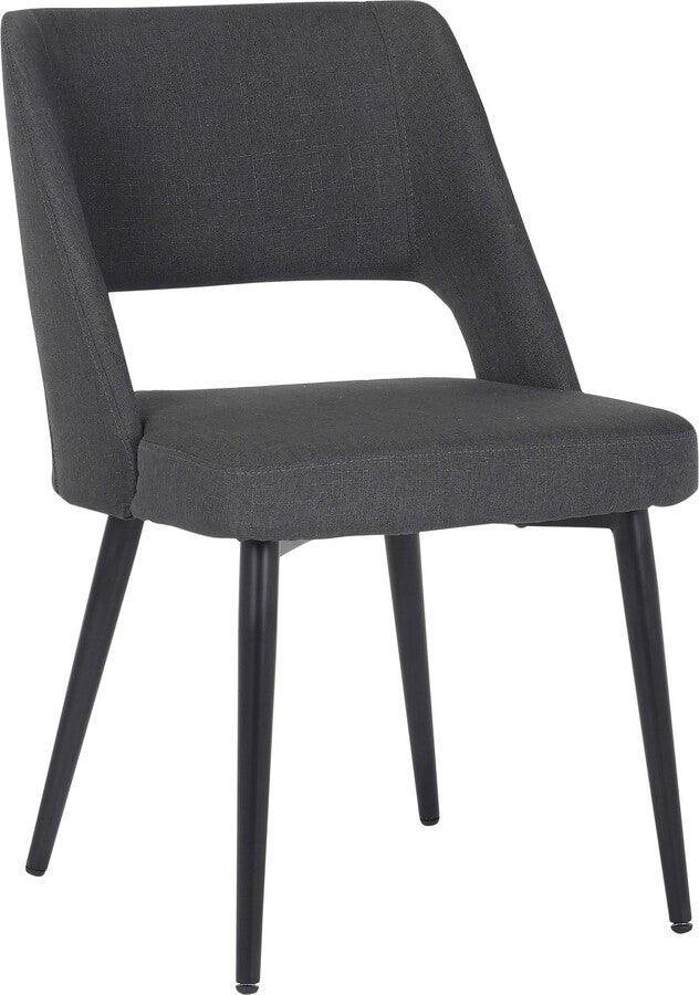 Lumisource Accent Chairs - Valencia Chair In Black Steel & Charcoal Fabric