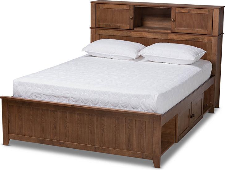 Wholesale Interiors Beds - Riko Queen Storage Bed Walnut