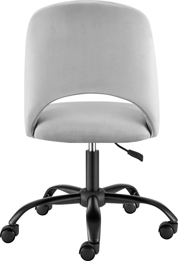 Euro Style Task Chairs - Alby Office Chair in Gray with Black Base
