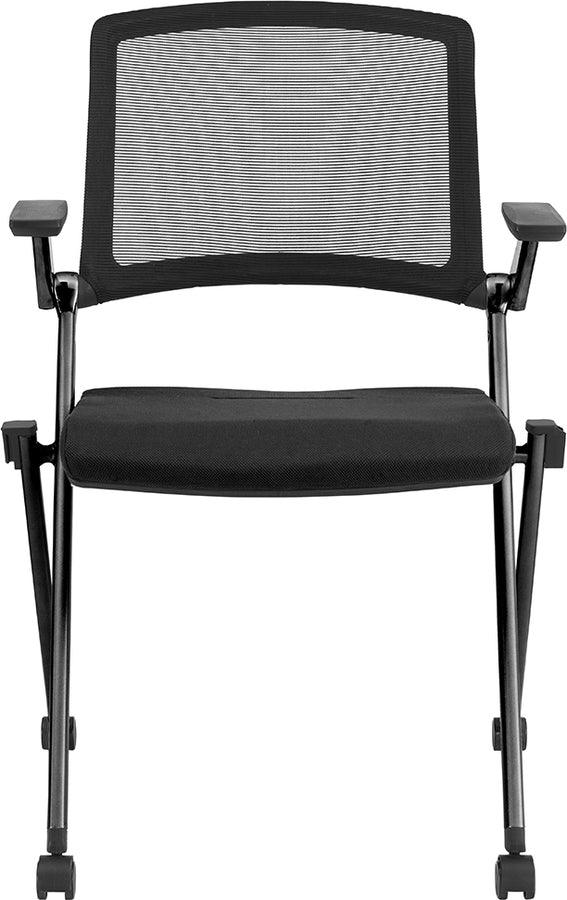 Euro Style Task Chairs - Reino Stacking Visitor Chair Black- Set of 2