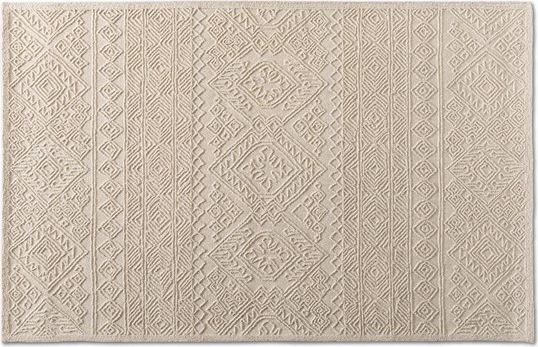 Wholesale Interiors Indoor Rugs - Linwood Modern and Contemporary Ivory Hand-Tufted Wool Area Rug
