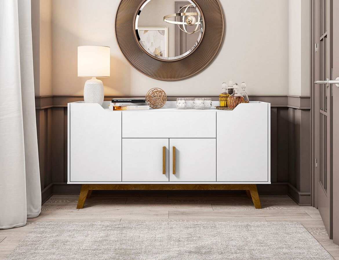 Manhattan Comfort Buffets & Cabinets - Addie 53.54 Sideboard in White