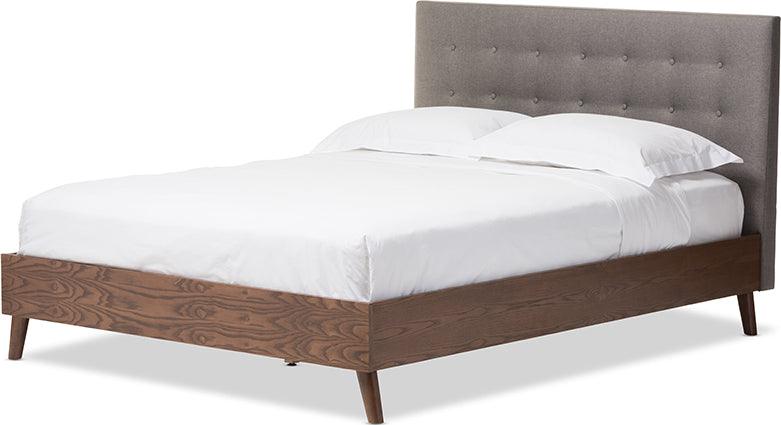 Wholesale Interiors Beds - Alinia Full Size Platform Bed Gray