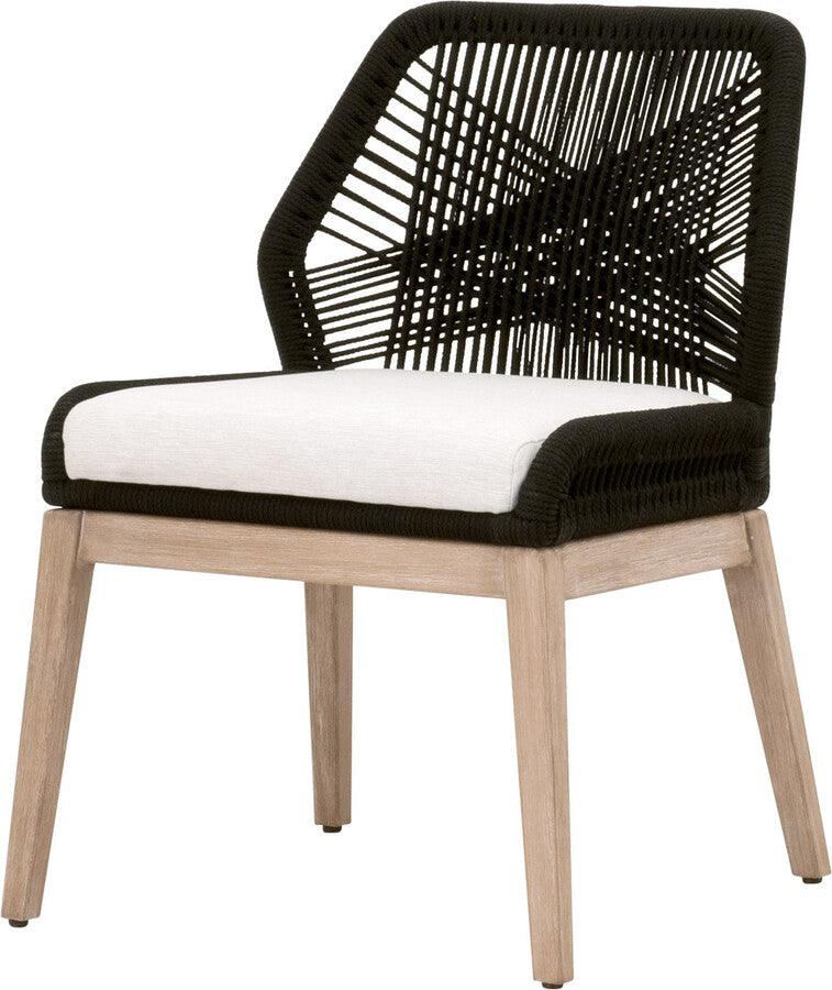 Essentials For Living Dining Chairs - Loom Limited Edition Dining Chair - Black Rope White Speckle Natural Gray