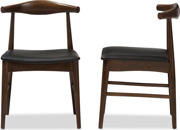 Wholesale Interiors Dining Chairs - Winton Mid-Century Modern Walnut Wood Dining Chair (Set of 2)