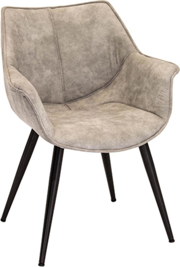 Lumisource Living Room Sets - Wrangler Industrial Accent Chair in Light Grey - Set of 2