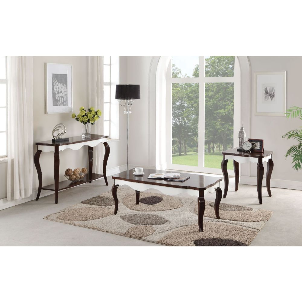 ACME Furniture Coffee Tables - Mathias Coffee Table, Walnut & White (80680)