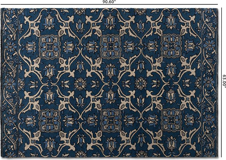 Wholesale Interiors Indoor Rugs - Panacea Modern and Contemporary Blue Hand-Tufted Wool Area Rug