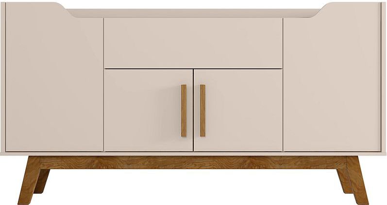 Manhattan Comfort Buffets & Cabinets - Addie 53.54 Sideboard in Off White and Cinnamon