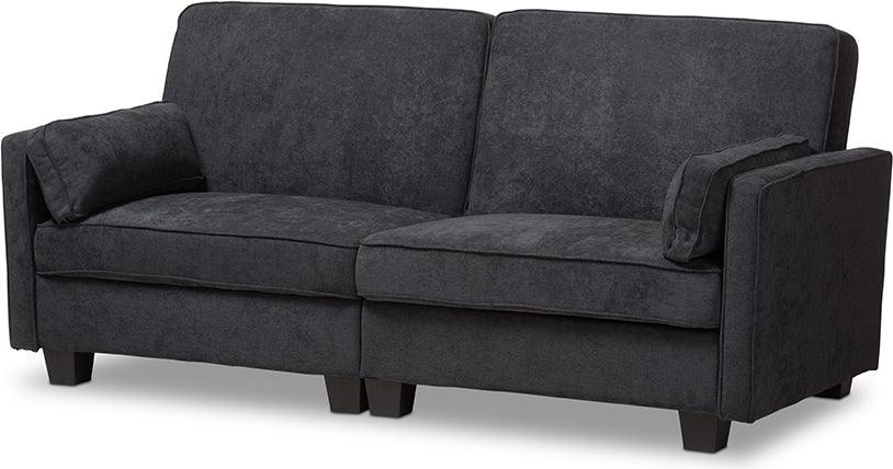 Wholesale Interiors Sleepers & Futons - Felicity Modern And Contemporary Dark Gray Fabric Upholstered Sleeper Sofa