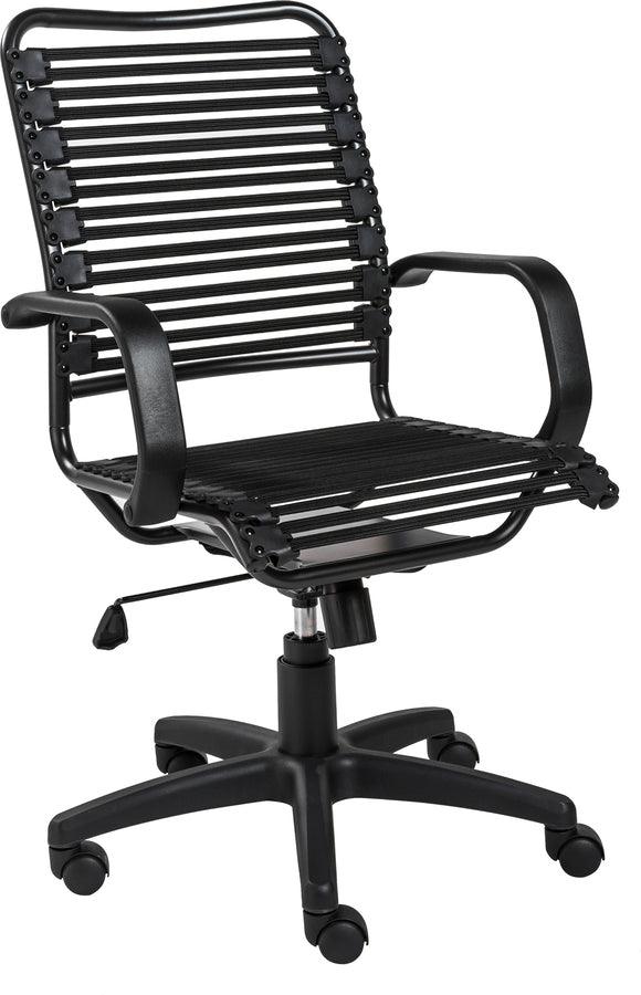 Euro Style Task Chairs - Allison Bungie Flat High Back Office Chair Black