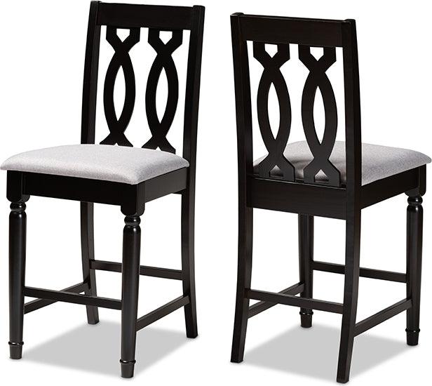 Wholesale Interiors Barstools - Darcie Bar Stool Gray & Espresso (Set of 2)