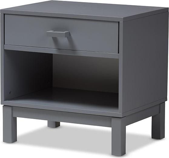 Wholesale Interiors Nightstands & Side Tables - Deirdre Nightstand Gray