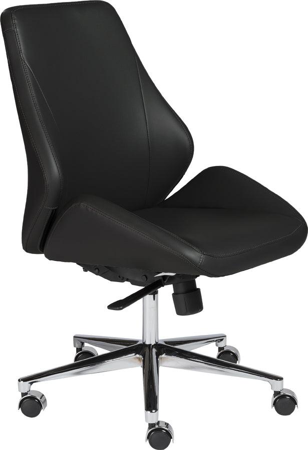 Euro Style Task Chairs - Bergen Low Back Office Chair w/o Armrests Black