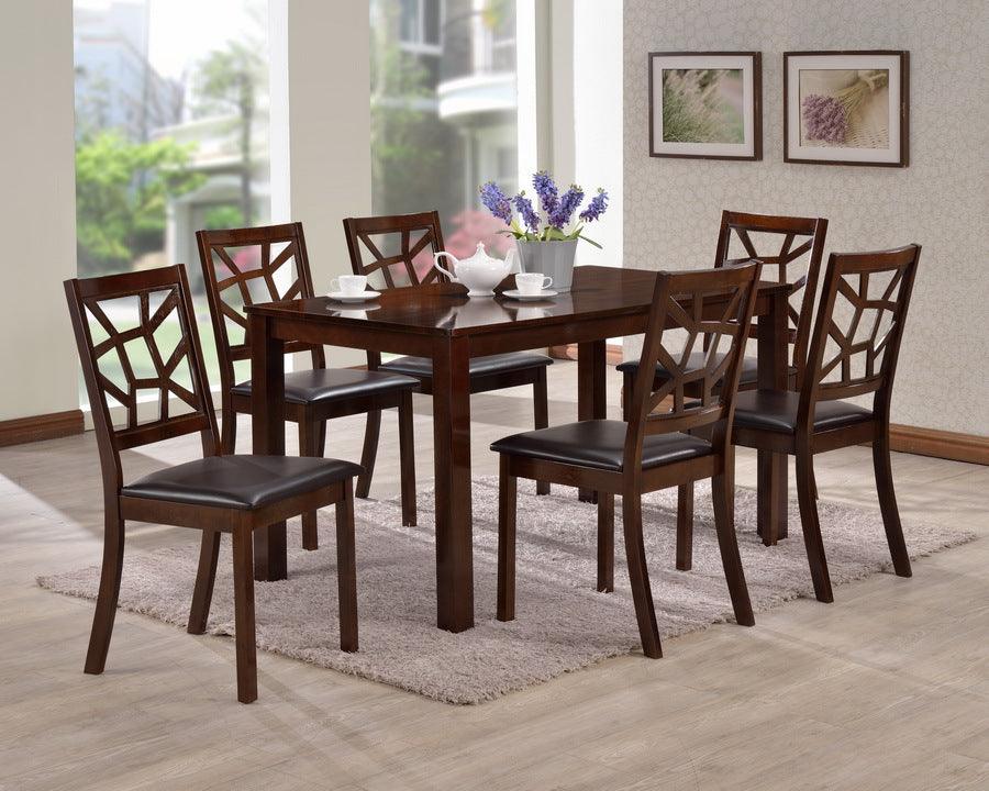 7 piece dining set with leather chairs deals