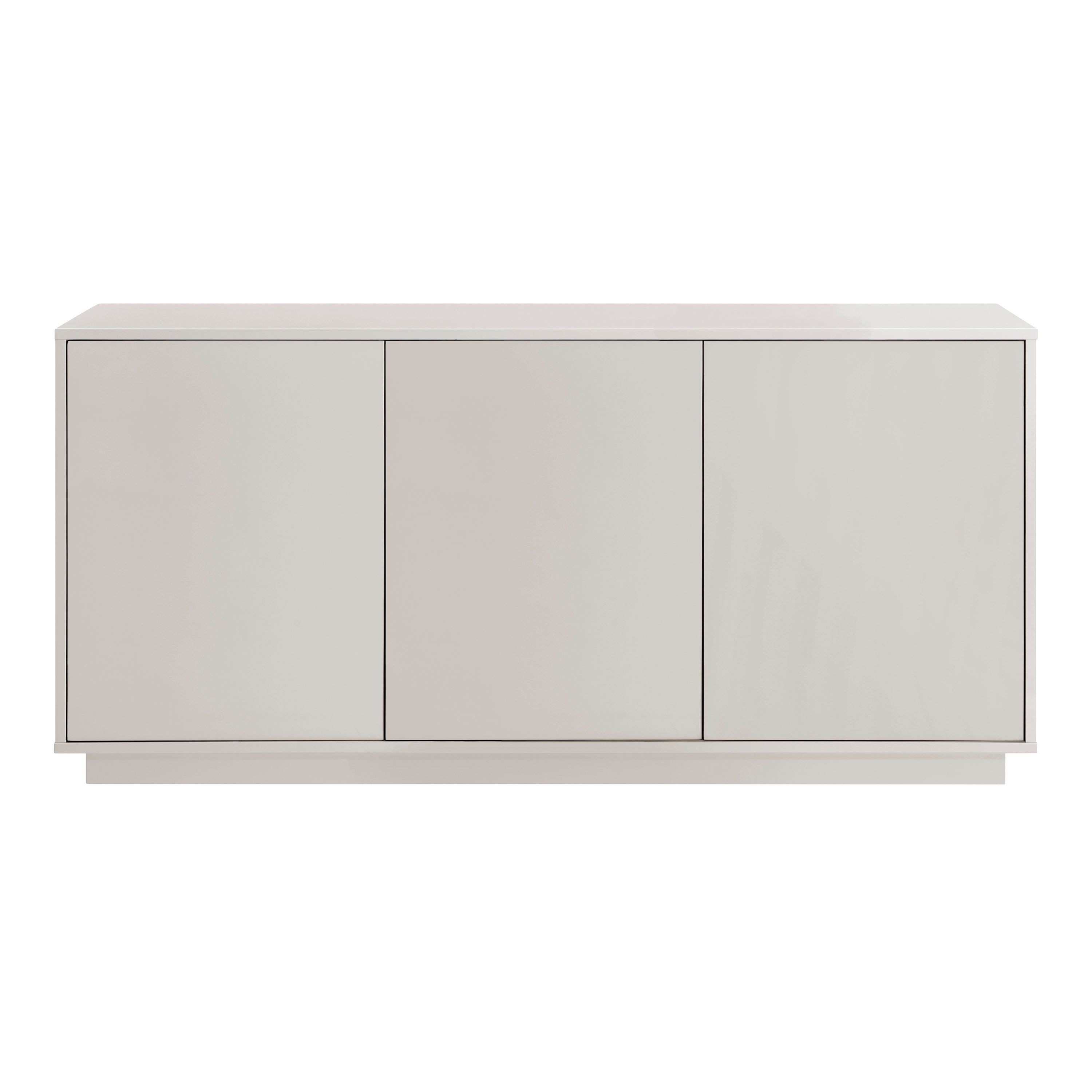 Euro Style Buffets & Sideboards - Tresero 65" Sideboard in High Gloss Warm Gray