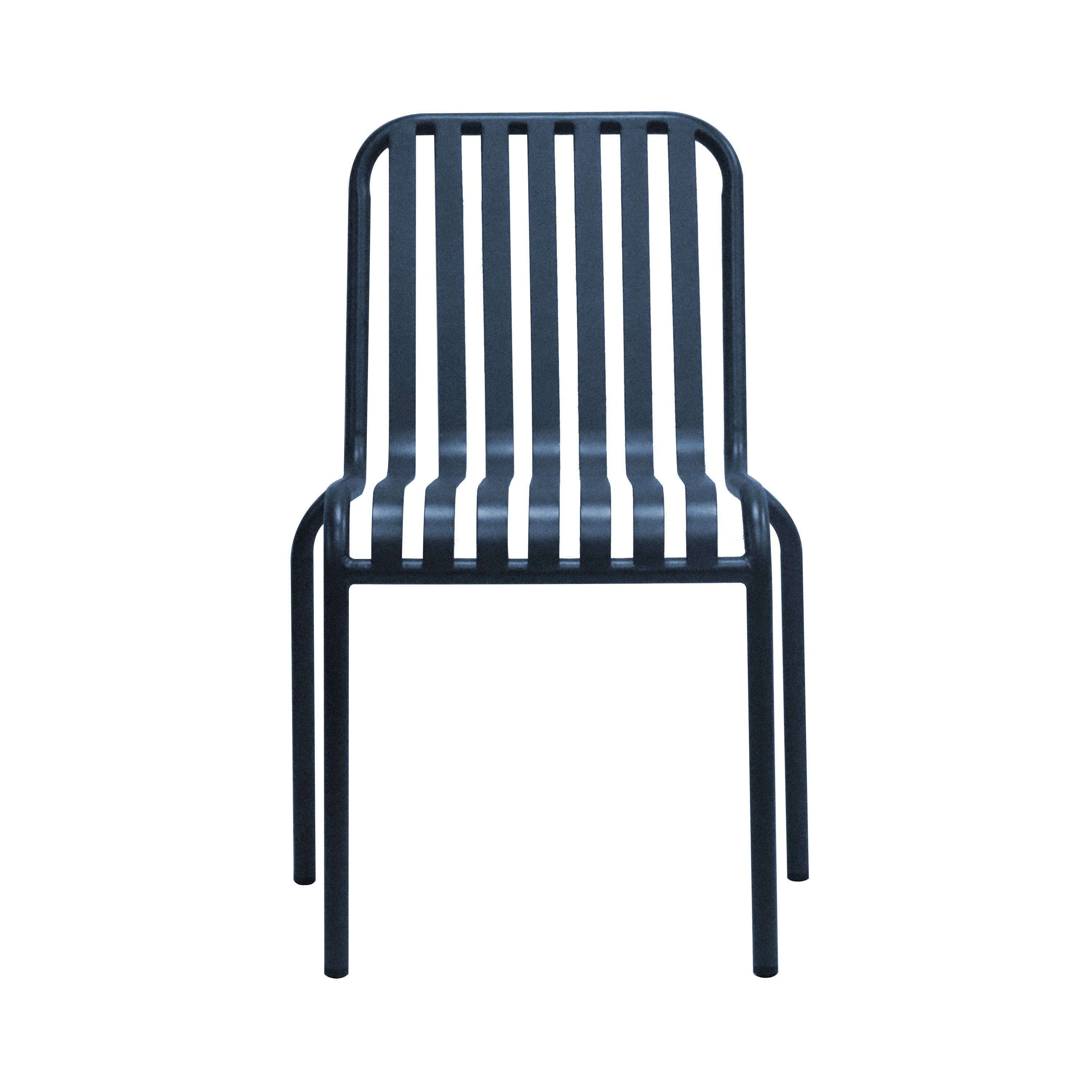 Euro Style Dining Chairs - Enid Outdoor Side Chair in Dark Blue - Set of 2