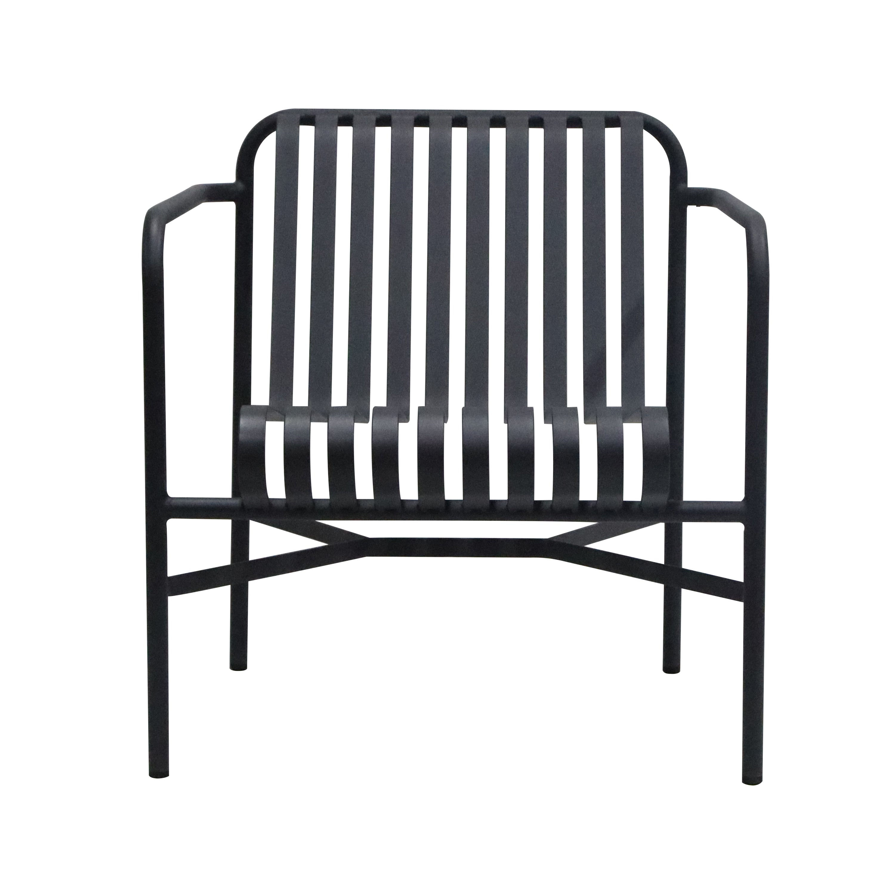 Euro Style Outdoor Chairs - Enid Outdoor Lounge Chair in Black - Set of 1