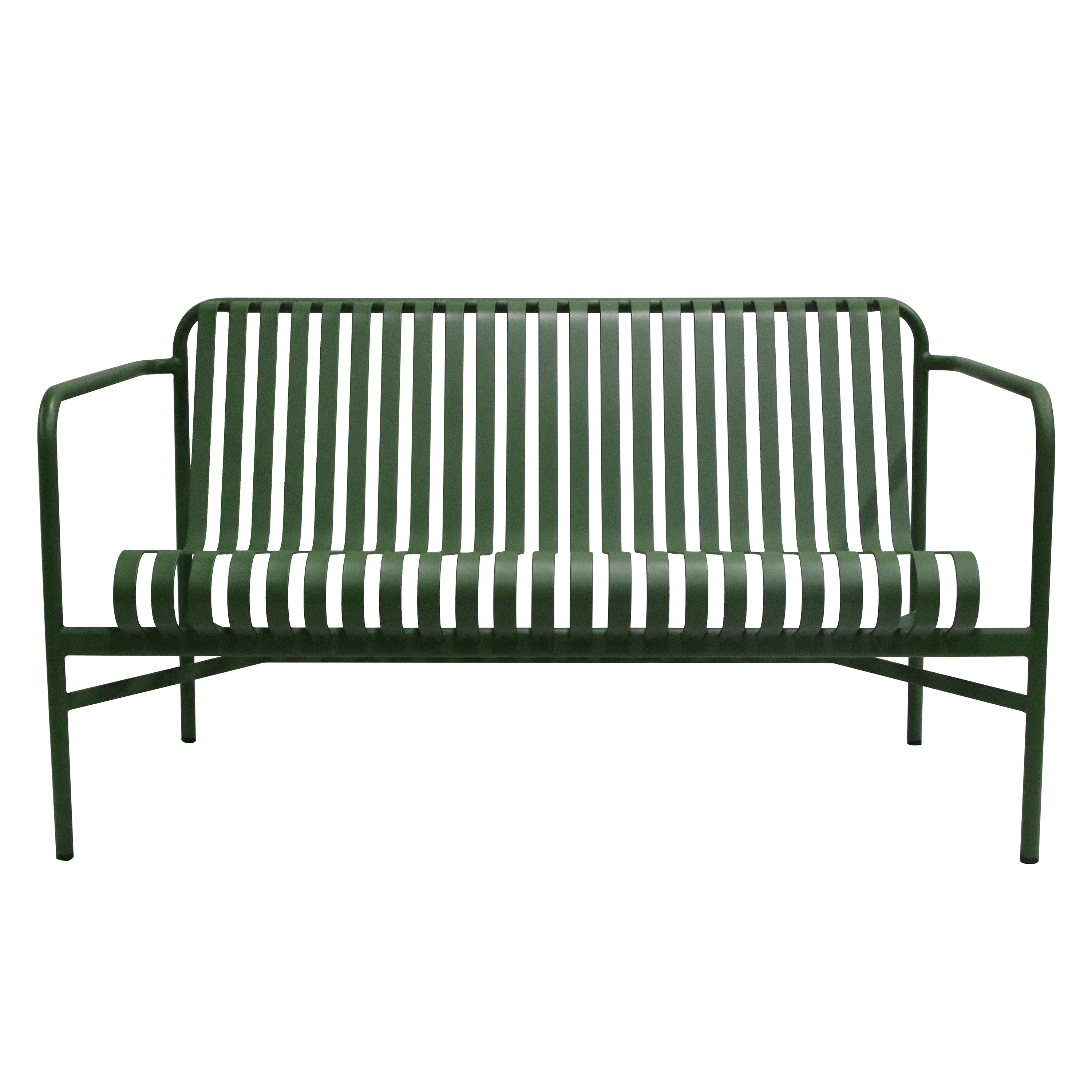 Euro Style Outdoor Sofas - Enid Outdoor Loveseat in Dark Green - Set of 1