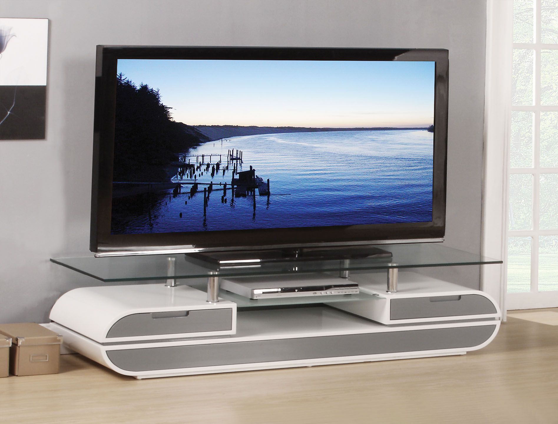 ACME Furniture TV & Media Units - Lainey TV Stand, White & Gray (91142)