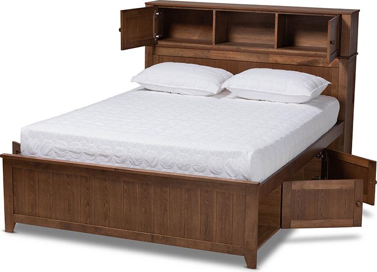 Wholesale Interiors Beds - Riko Queen Storage Bed Walnut