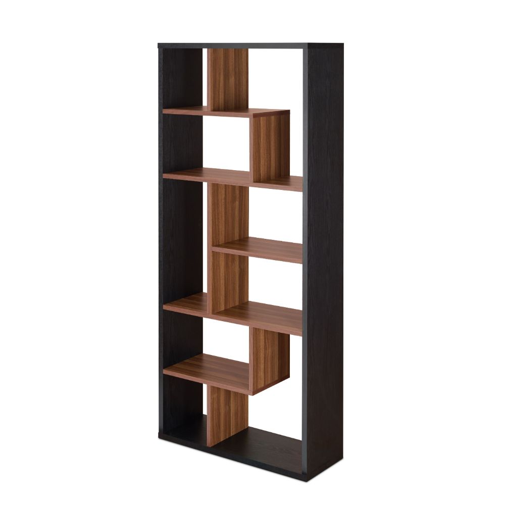 ACME Bookcases & Display Units - ACME Mileta II Bookshelf, Black & Walnut