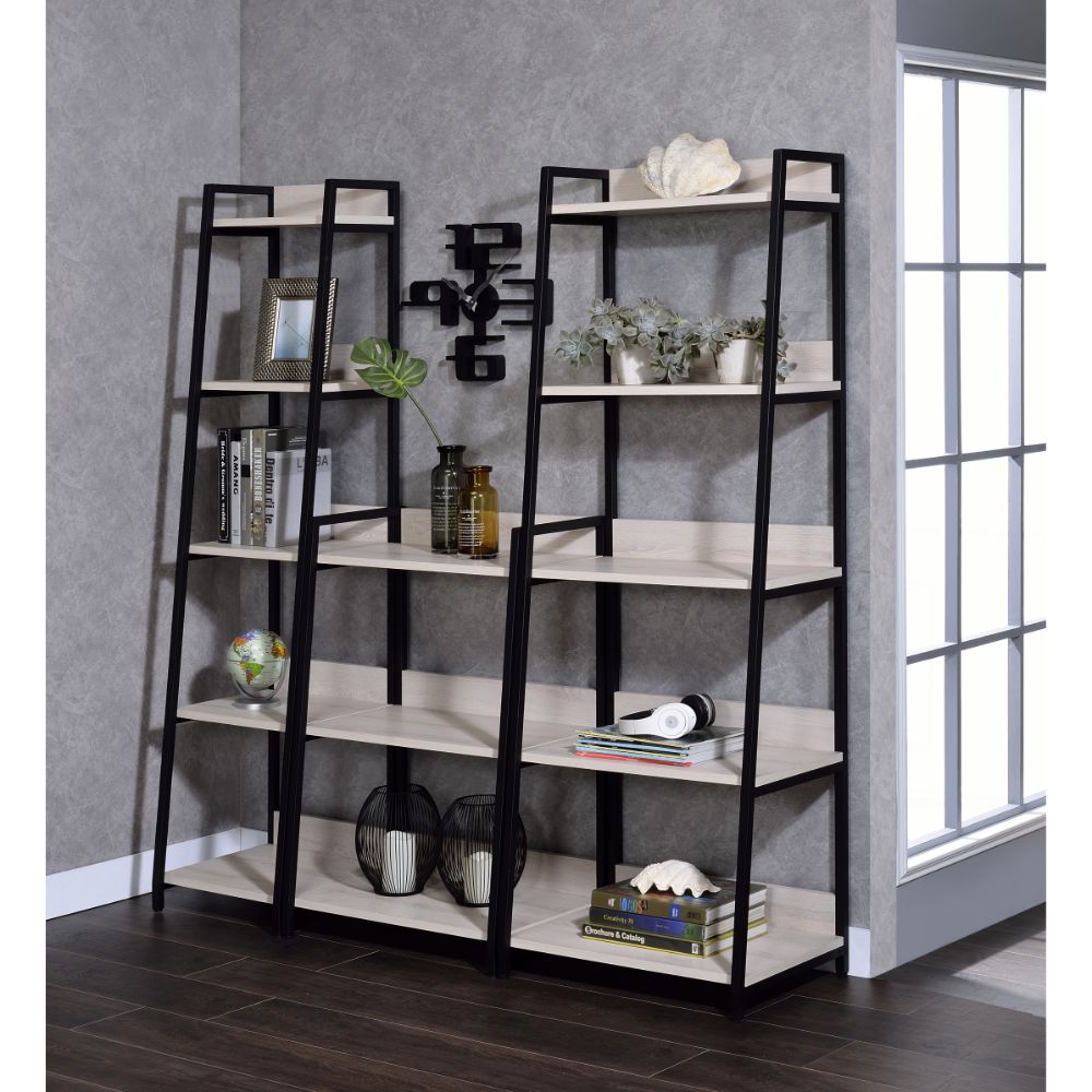 ACME Bookcases & Display Units - ACME Wendral Bookshelf (5-Tier, 23"L), Natural & Black