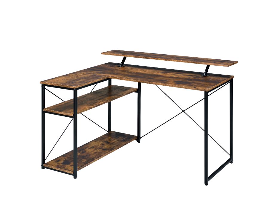 ACME Desks - ACME Drebo Writing Desk, Weathered Oak & Black Finish