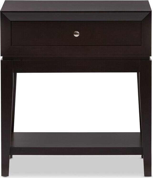 Wholesale Interiors Nightstands & Side Tables - Morgan Nightstand Dark Brown