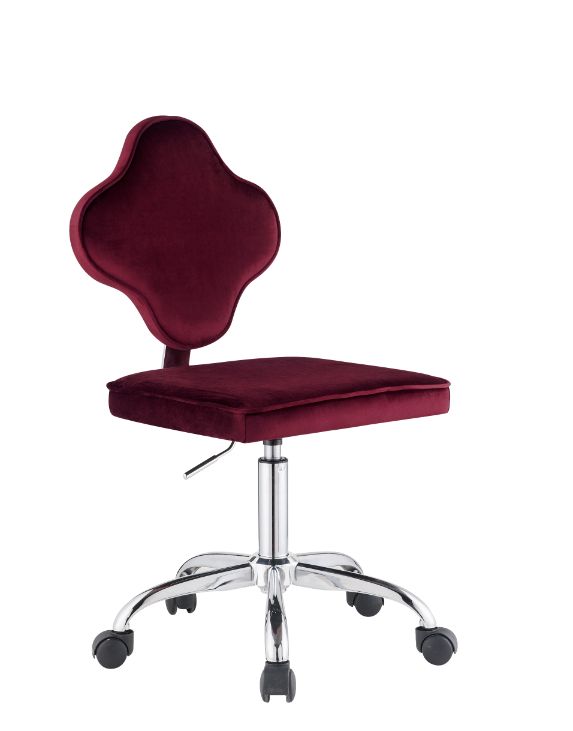 ACME Task Chairs - ACME Clover Office Chair, Red Velvet
