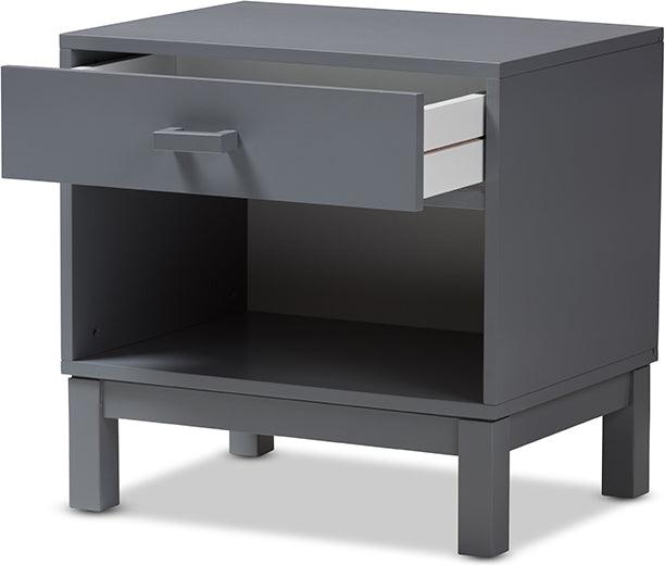 Wholesale Interiors Nightstands & Side Tables - Deirdre Nightstand Gray