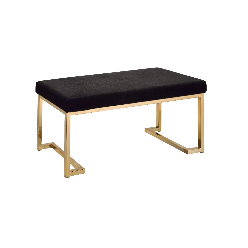 ACME Benches - ACME Boice Bench, Black Fabric & Champagne