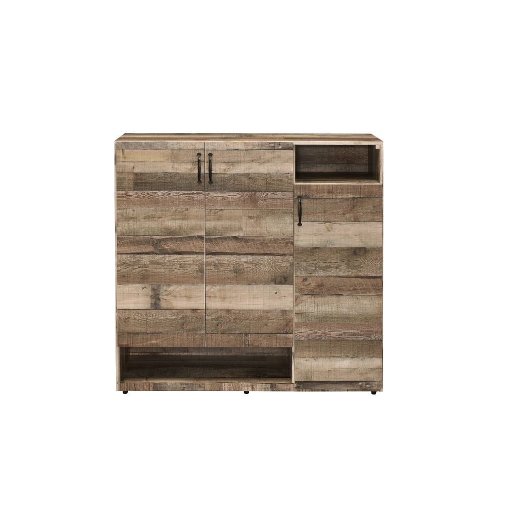 ACME Cabinets & Wardrobes - ACME Howia Cabinet, Rustic Gray Oak