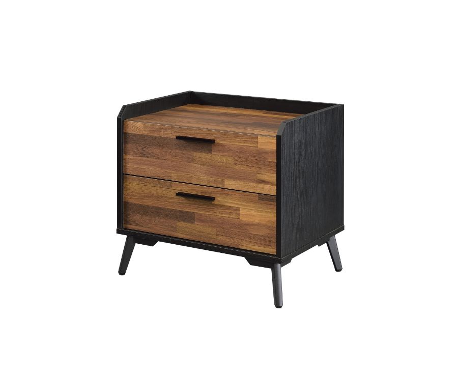 ACME Side & End Tables - ACME Jiranty Accent Table, Walnut & Black Finish