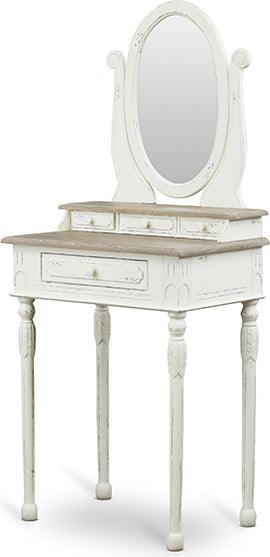 Wholesale Interiors Cabinets & Wardrobes - Anjou Traditional French Accent Dressing Table with Mirror