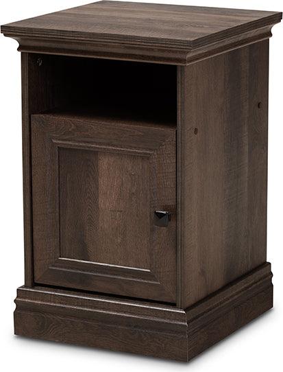 Wholesale Interiors Nightstands & Side Tables - Nolan 1 Drawer Nightstand Brown & Black